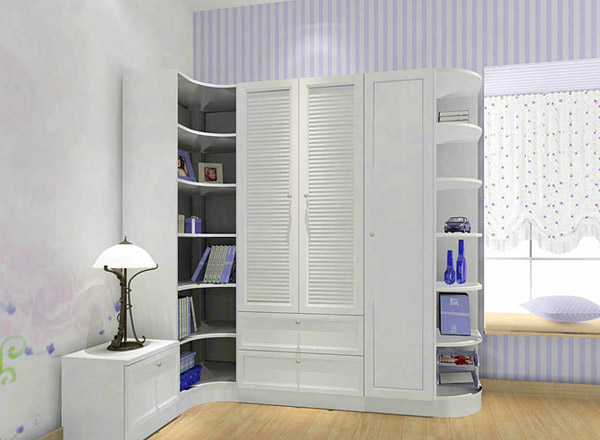 白色生態板衣柜效果圖